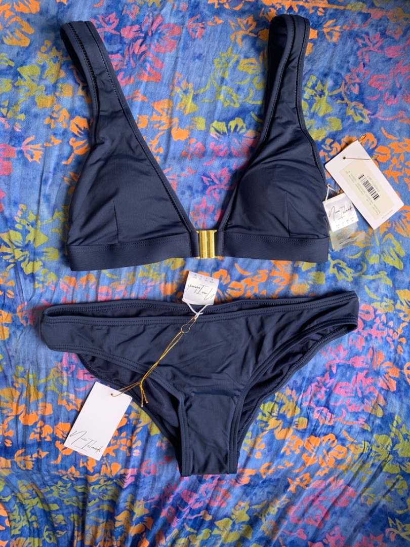 Nine Islands Bralette Bikini Navy Small Women S Fashion Swimwear