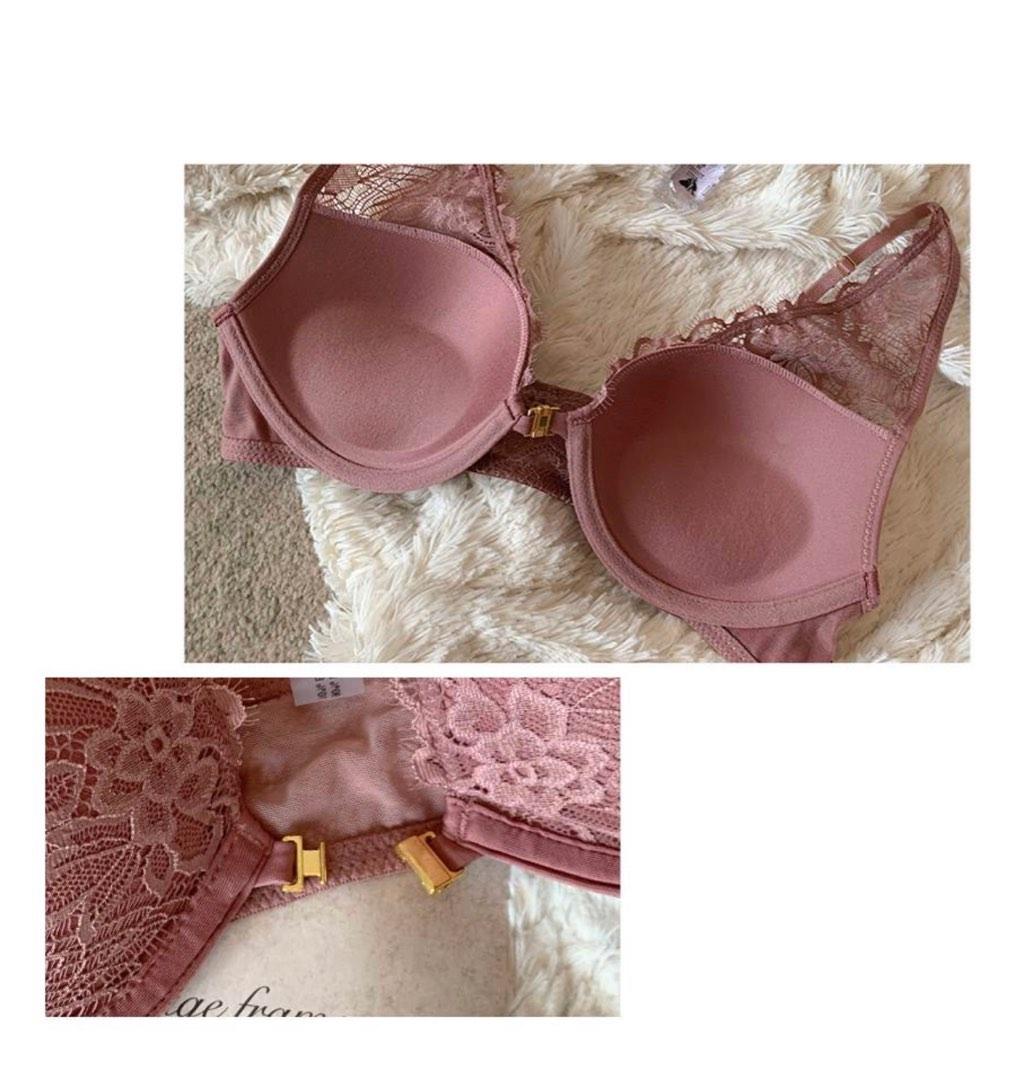 高質前扣法式蕾絲性感深V集中美背內衣 上衣 胸圍連內褲 Sexy lingerie set Bra and panty 女裝 內衣和休閒服 Carousell