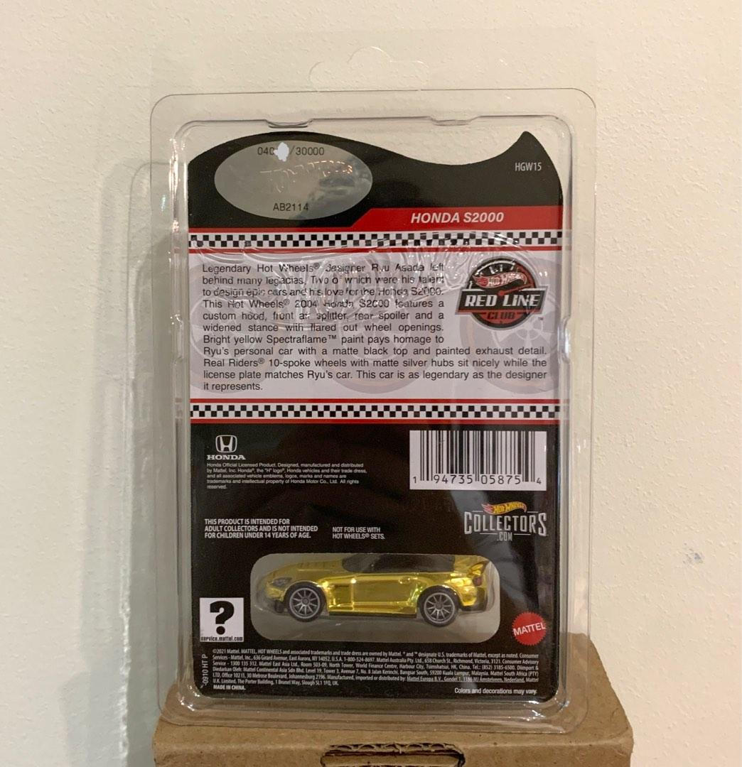 S N Xx Hot Wheels RLC Honda S Ryu Asada Red Line Club Hobbies Toys Toys