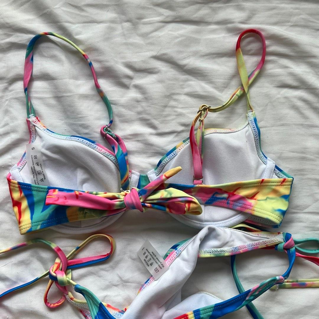 Colourful Underwire Padded Bikini Set Women S Fashion Swimwear