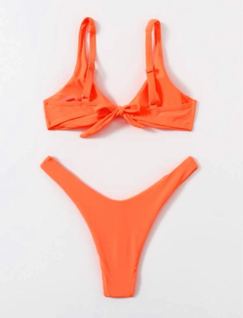 Shein Twist Front High Cut Bikini Swimsuit Women S Fashion Swimwear