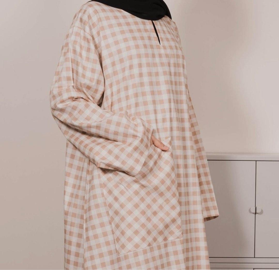 Kaifiyyah Kurung Lucy Checks Nude Women S Fashion Muslimah Fashion