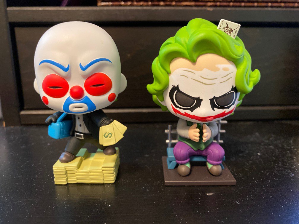 Hot Toys Cosbi Joker Regular And Bank Robber Version The Dark Knight Trilogy Cosbaby