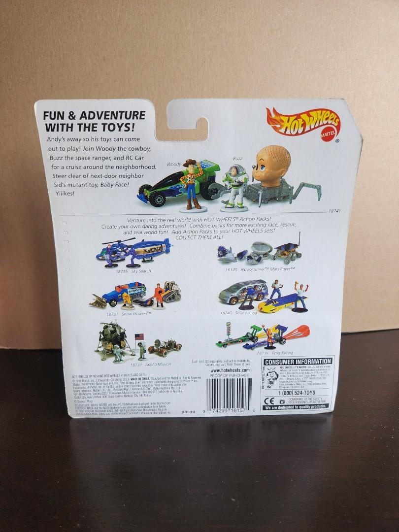 Mattel Hotwheels Hot Wheels Toy Story Action Pack Baby Face Woody Buzz Hobbies Toys Toys