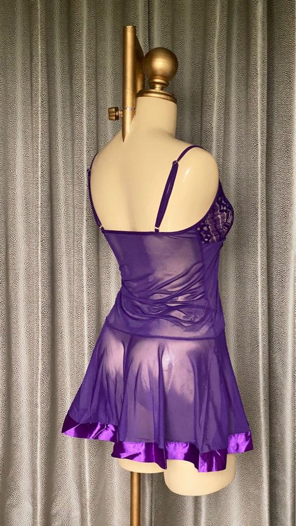 Purple Dress Lingerie Women S Fashion Undergarments Loungewear On Carousell