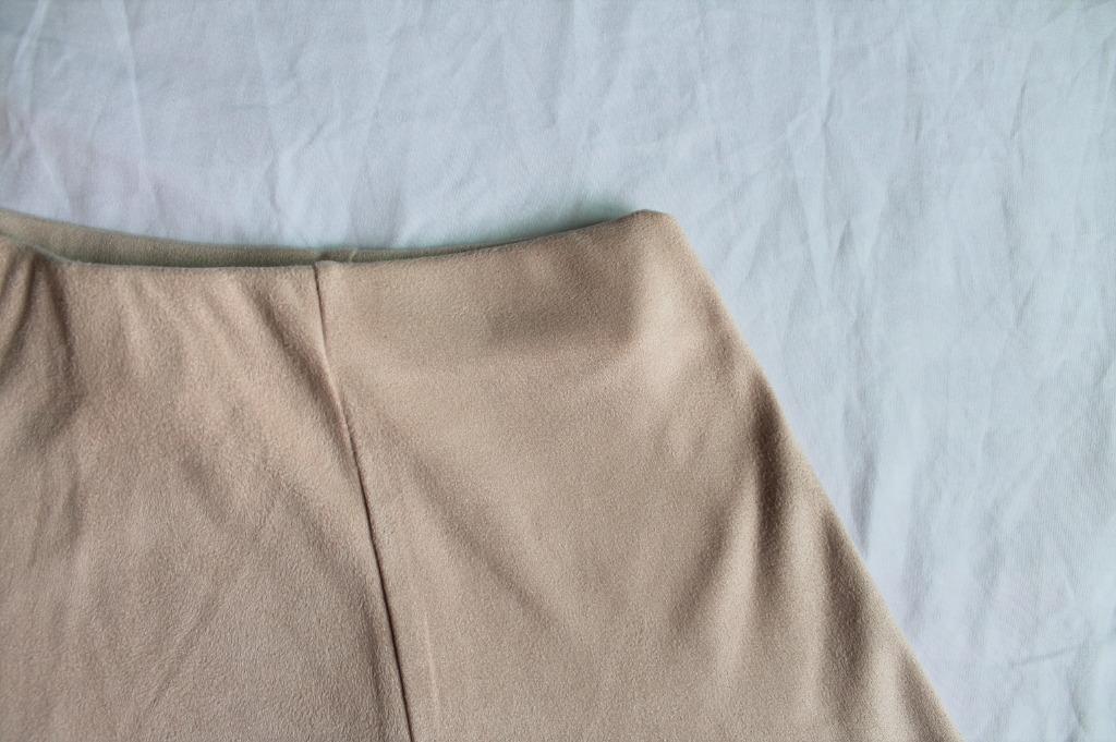 F Nude Blush Suede Skirt Women S Fashion Bottoms Skirts On Carousell