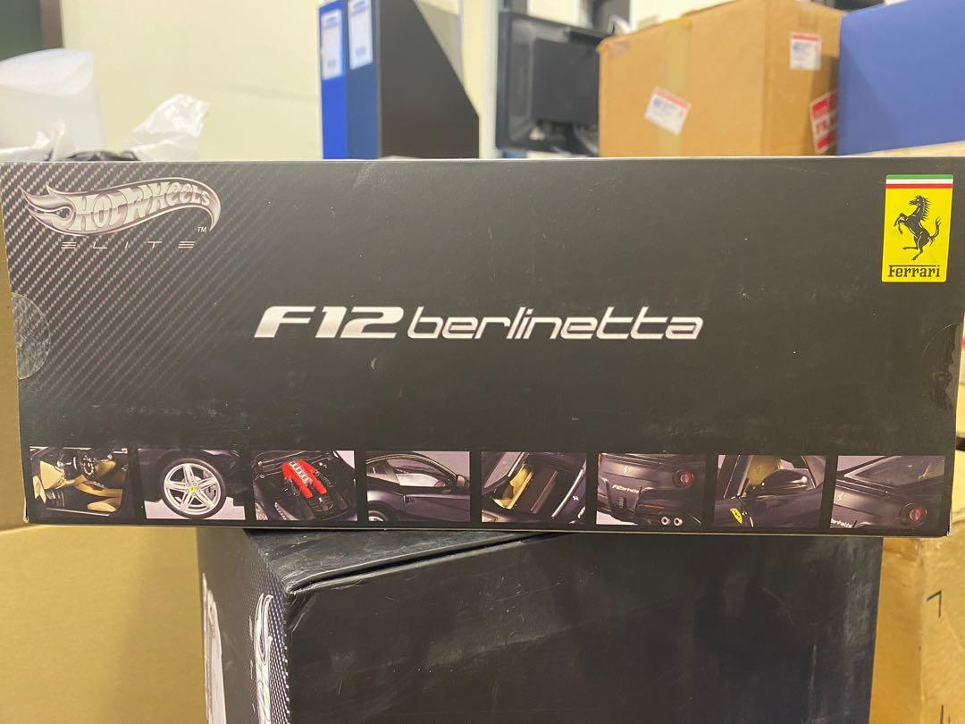 Hot Wheels Elite Ferrari F12 Berlinetta Dark Blue 1 18 Scale Hobbies Toys Toys Games