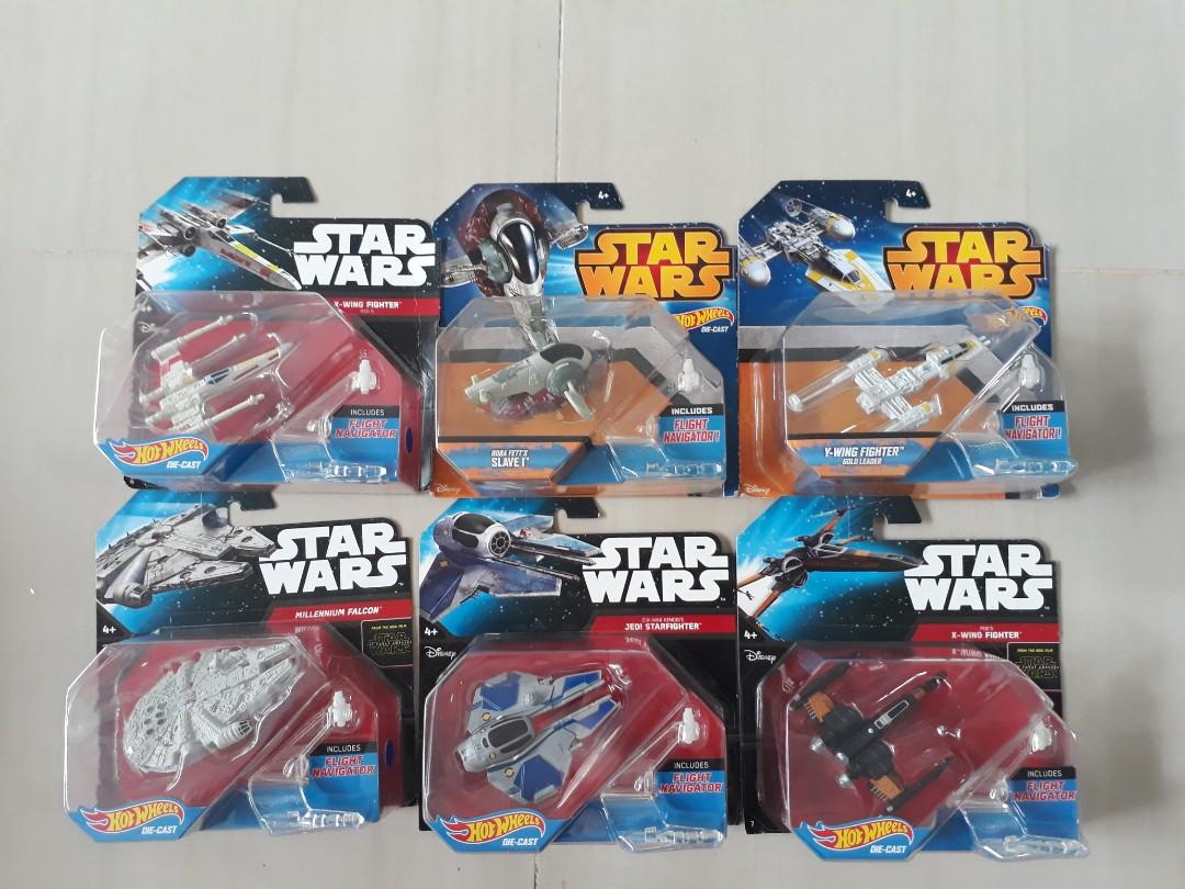 Star Wars Hot Wheels X Wing Fighter Boba Fett Slave I Y Wing Fighter