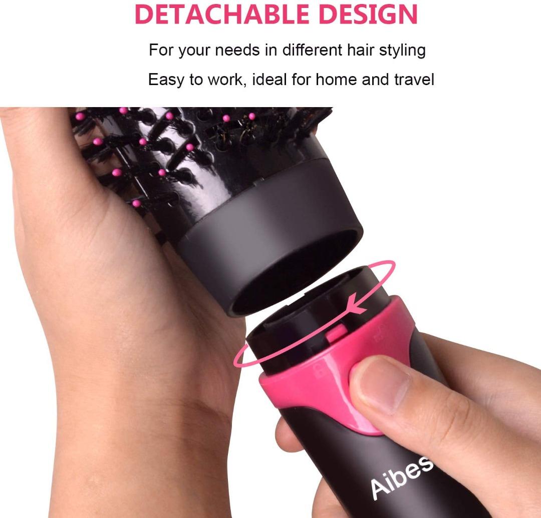 Aibesser Hair Dryer Brush Dual Replacement Head Upgrade In Hot Air Styler And Volumizer