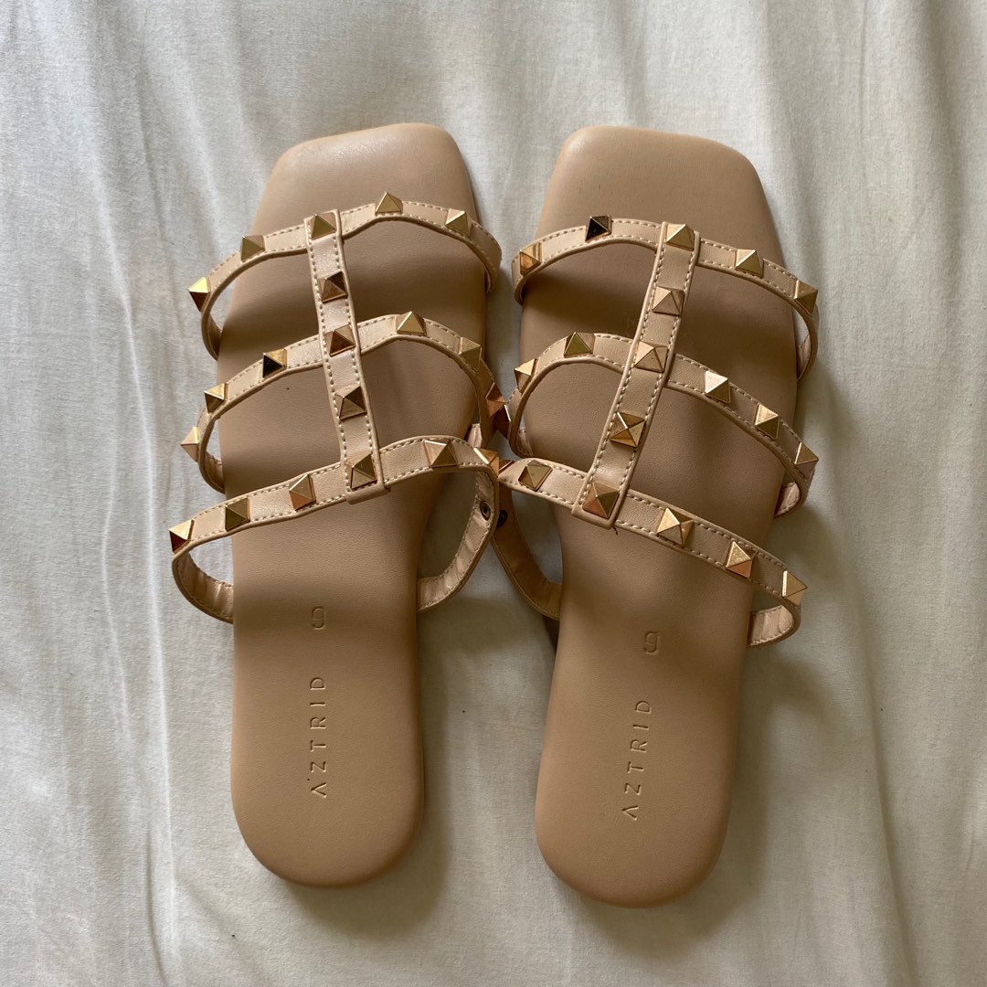 Aztrid Paula Nude Sandals Women S Fashion Footwear Flats Sandals