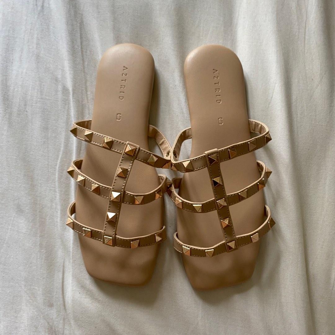Aztrid Paula Nude Sandals Women S Fashion Footwear Flats Sandals