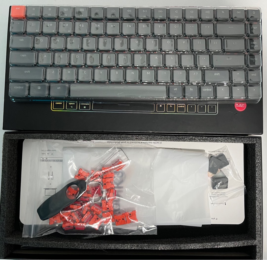 Keychron K Optical Hot Swappable V Red Linear White Backlight Computers Tech Parts