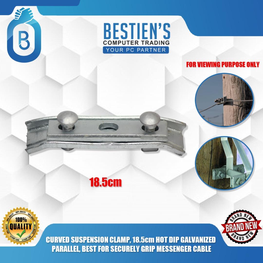 CURVED SUSPENSION CLAMP Cm HOT DIP GALVANIZED PARALLEL BEST FOR SECURELY GRIP MESSENGER