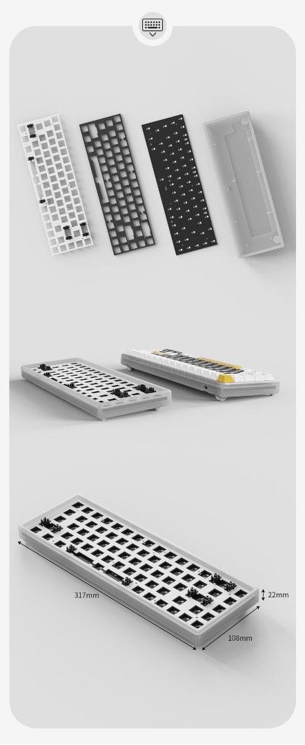 DAGK Acrylic68Pro Hot Swap Wireless RGB 68 Keys 65 Acrylic Keyboard Kit Computers Tech