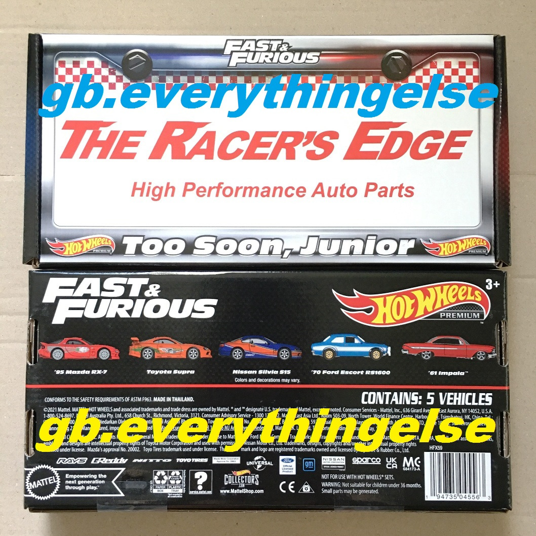 Hot Wheels Premium Fast Furious The Racer S Edge Cars Box Set Mazda RX Toyota Supra