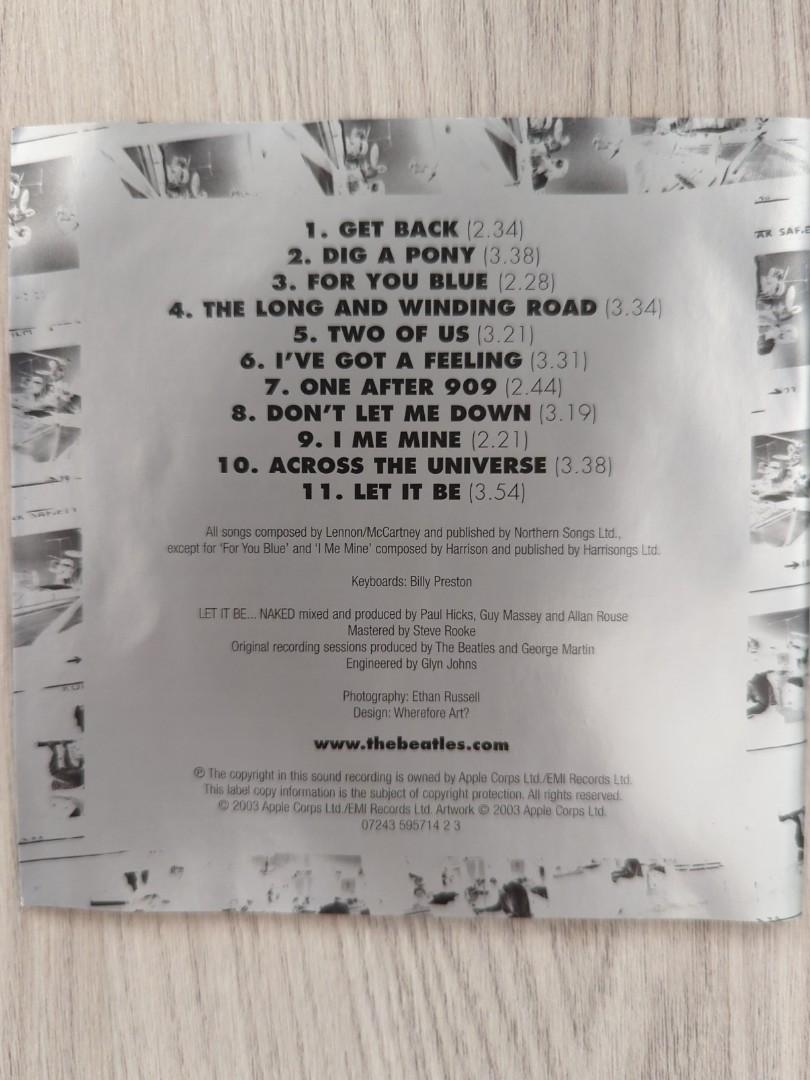 Let It Be Naked Beatles 2CD set 興趣及遊戲 音樂樂器 配件 音樂與媒體 CD 及 DVD Carousell
