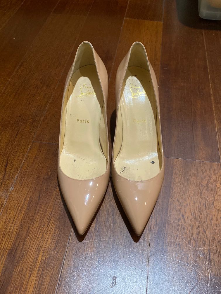 Christian Louboutin Nude Heels Barang Mewah Pakaian Di Carousell