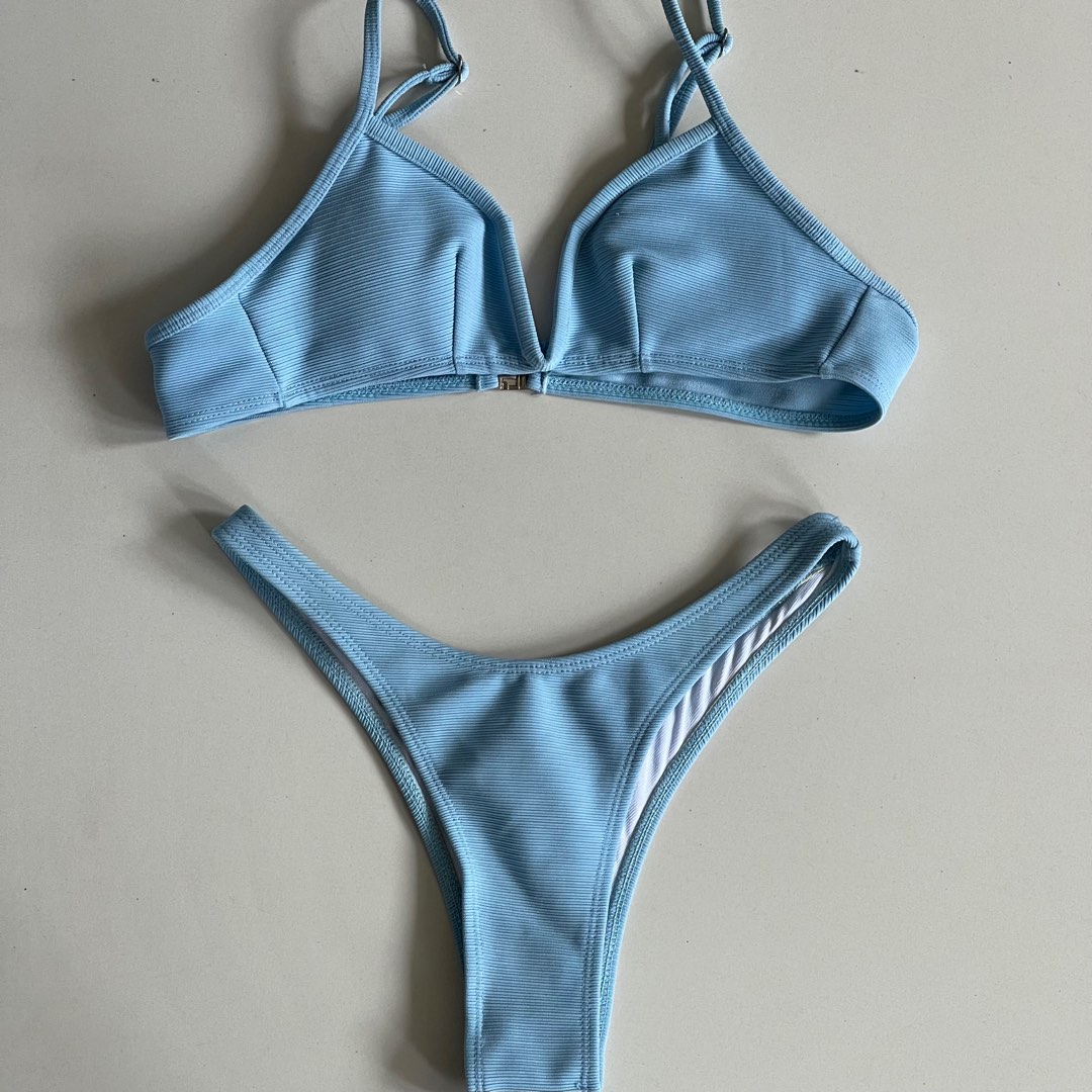 Sky Blue Bikini Women S Fashion Swimwear Bikinis Swimsuits On