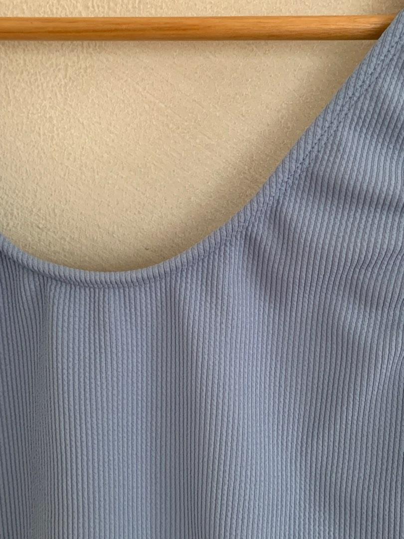 Sew Local Tricia One Piece Ribbed Sky Light Blue Bikini Women S