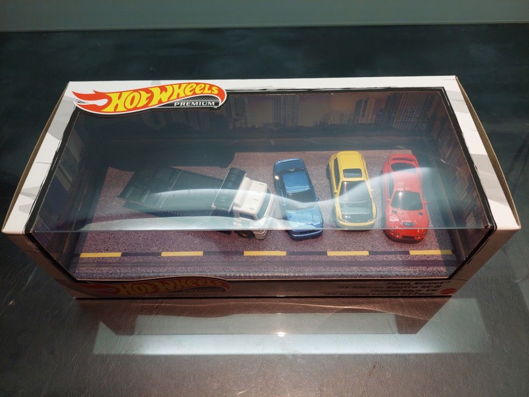 Hot Wheels JDM Tuners Premium Collector Set Nissan Sentra Honda Civic Toyota Celica GT4 Hobbies
