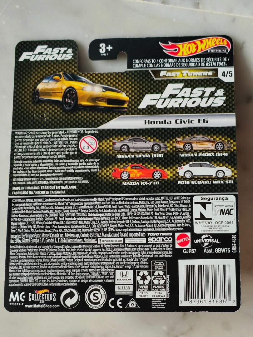 Hot Wheels Honda Civic Eg From Fast Furious Fast Tuners Series Hobbies Toys Toys Games