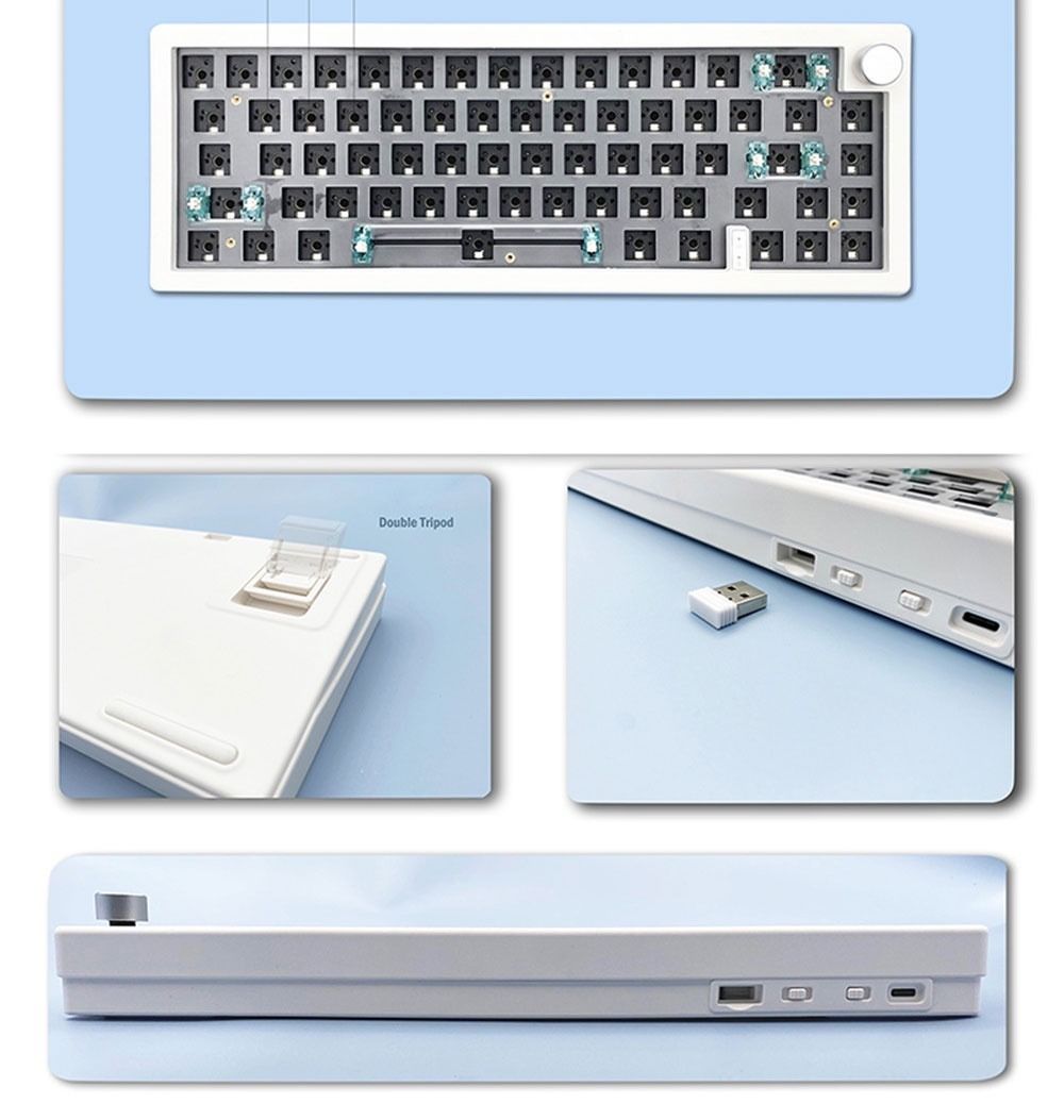 Ready Stock Zouya GMK67 Gasket GAS67 Hot Swap Bluetooth Wired Wireless Tri Mode 65 Mechanical