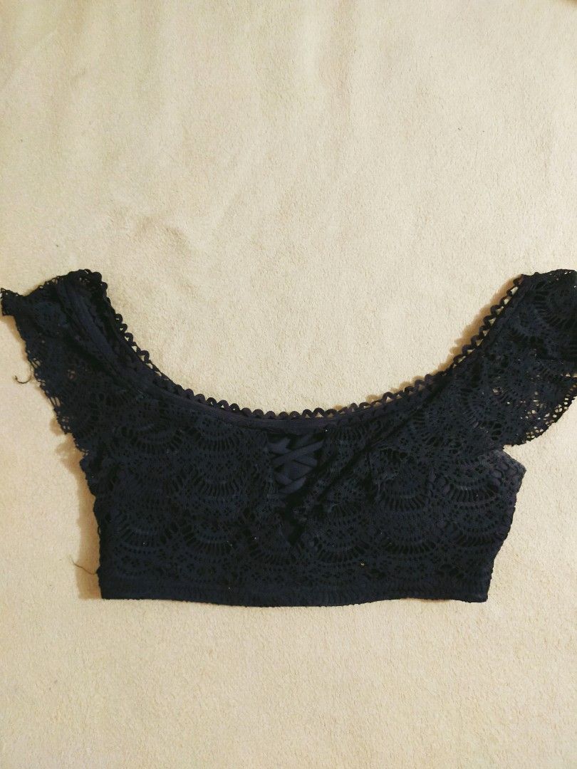 Becca Crochet Off The Shoulder Bikini Top Women S Fashion Swimwear