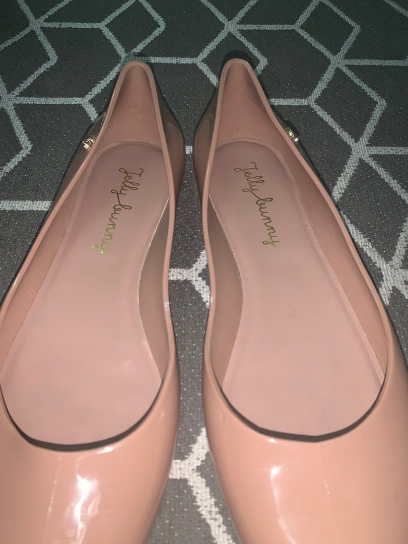 Jelly Bunny Nude Flats Women S Fashion Footwear Flats On Carousell
