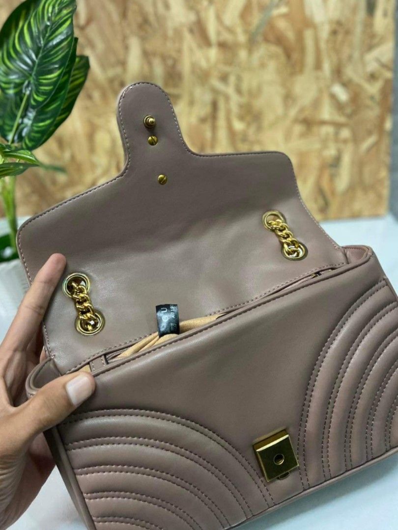 Gucci Marmont Nude Crossbody Bag Luxury Bags Wallets On Carousell