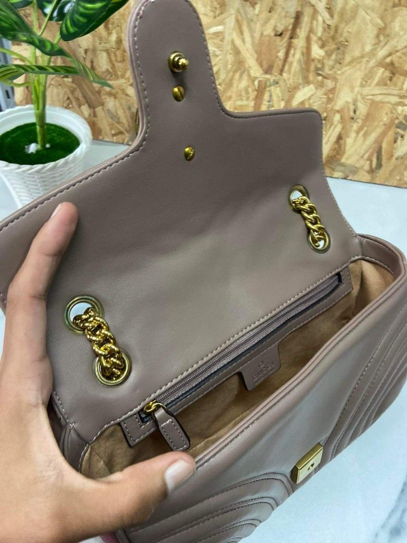 Gucci Marmont Nude Crossbody Bag Luxury Bags Wallets On Carousell
