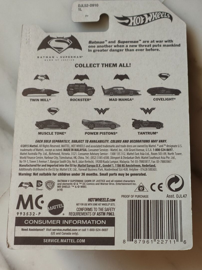 Hot Wheels Mad Manga From 2015 Batman Vs Superman Series Hobbies Toys Toys Games On Carousell