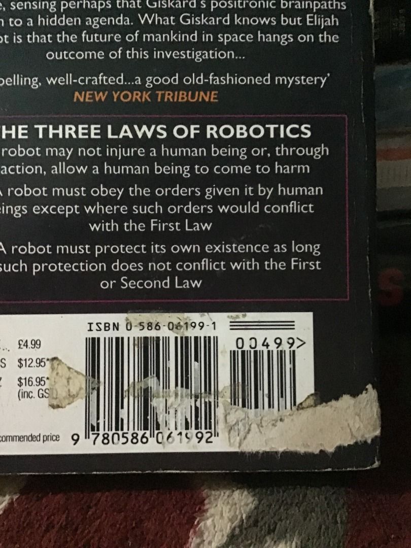 ROBOT SERIES BY ISAAC ASIMOV SOLD AS SET FOR 200 CAVES OF STEEL NAKED