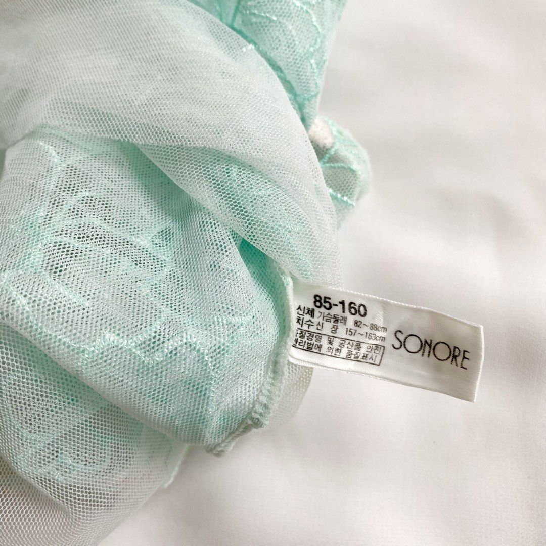 Sonore Lingerie Sleepwear Baju Tidur Turquoise Fesyen Wanita Pakaian