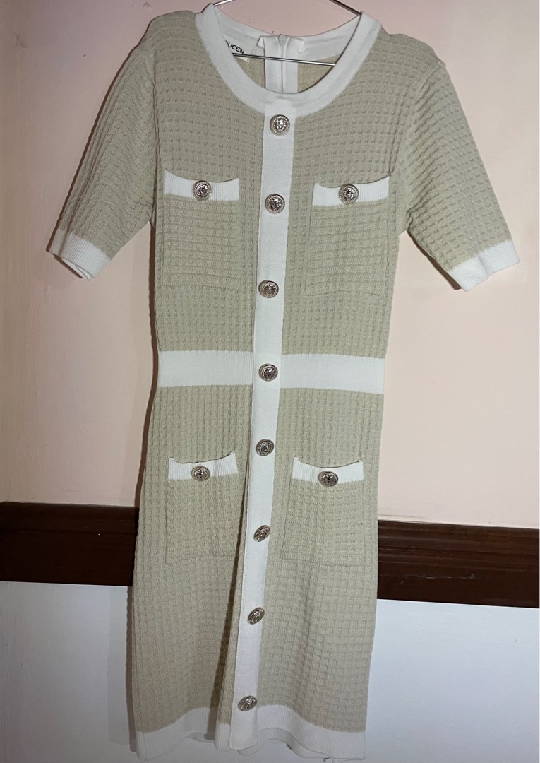 Chanel Inspired Nude Bodycon Dress Women S Fashion Dresses Sets