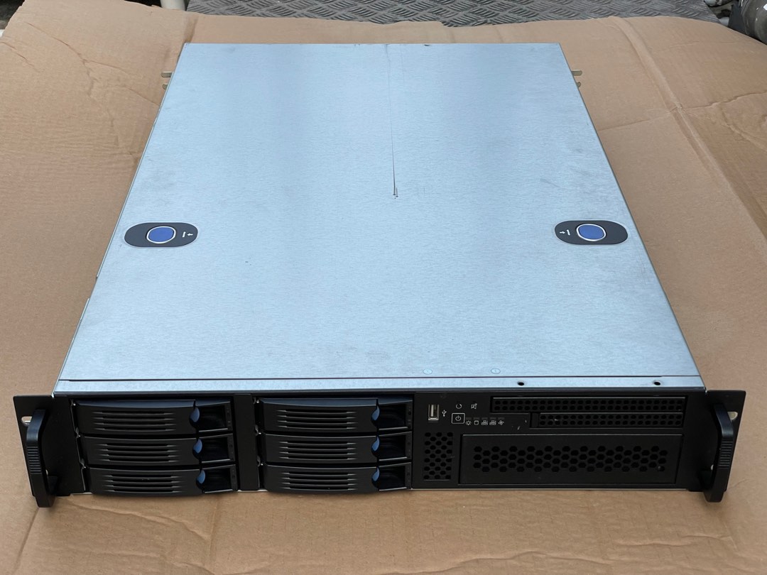 DIY Rack Mount Server Chassis with 6 HDD hot swap bay 電腦科技 商務用科技產品 Carousell