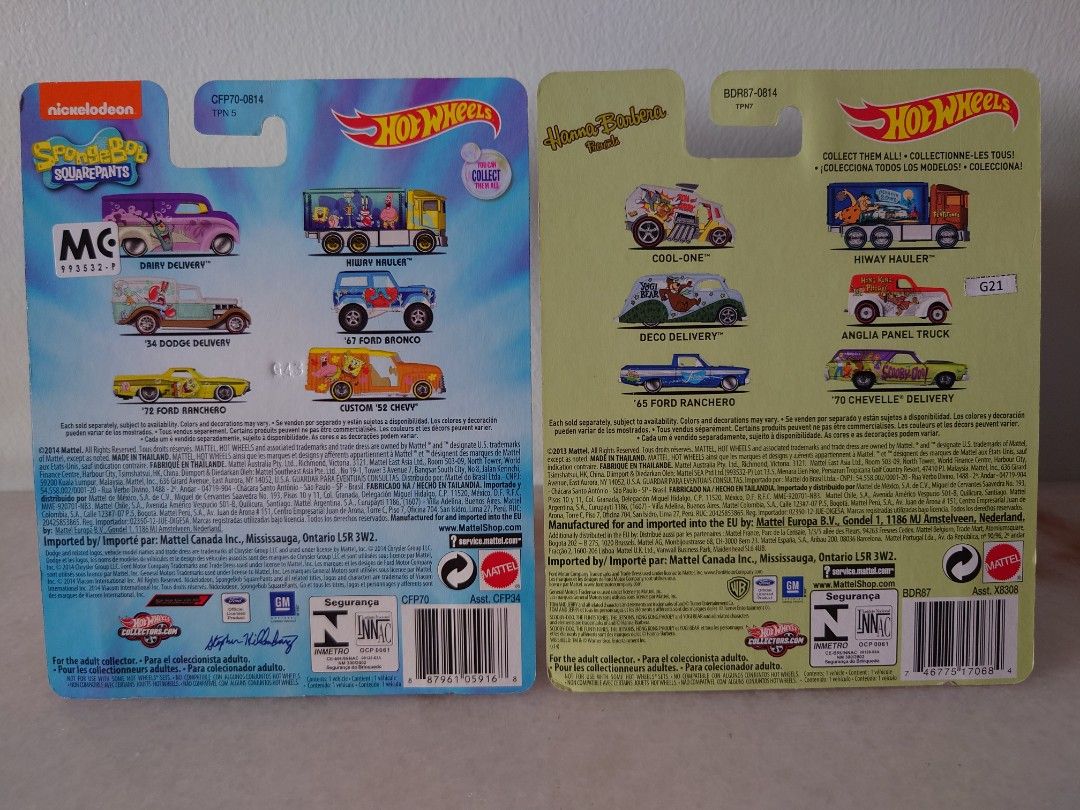 Hot Wheels Hiway Hauler Nickelodeon SquarePants SpongeBob Hanna Barbera The Flintstones Hobbies