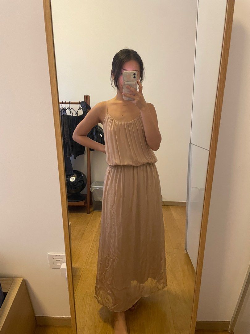 Silk Dress Nude Women S Fashion Dresses Sets Dresses On Carousell