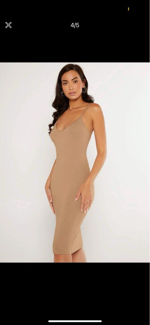 Nude Bodycon Dress Women S Fashion Dresses Sets Dresses On Carousell