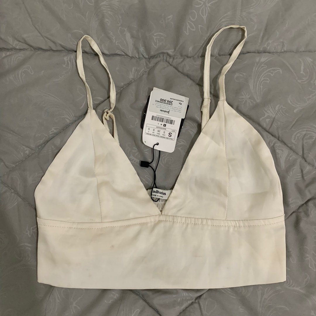 New Stradivarius Bralette Nude Fesyen Wanita Pakaian Wanita Atasan