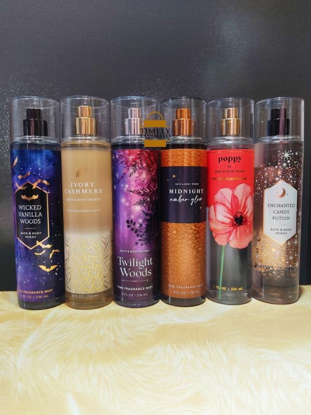 Bbw Poppy Ivory Cashmere Midnight Amber Glow Wicked Vanilla Woods