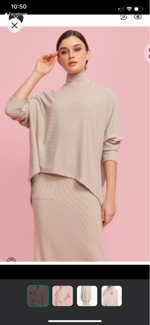 Lilit Comeback Ribbed Top In Nude Women S Fashion Tops Longsleeves