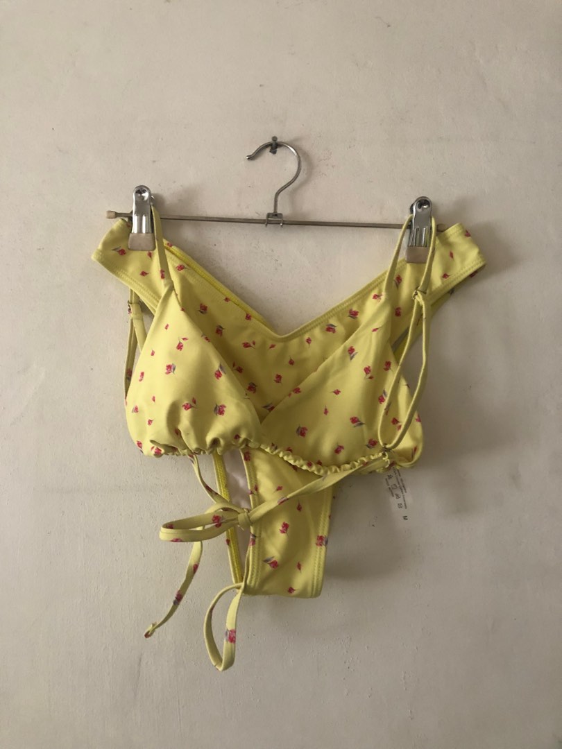 Shein Yellow Bikini Set Women S Fashion Swimwear Bikinis Swimsuits