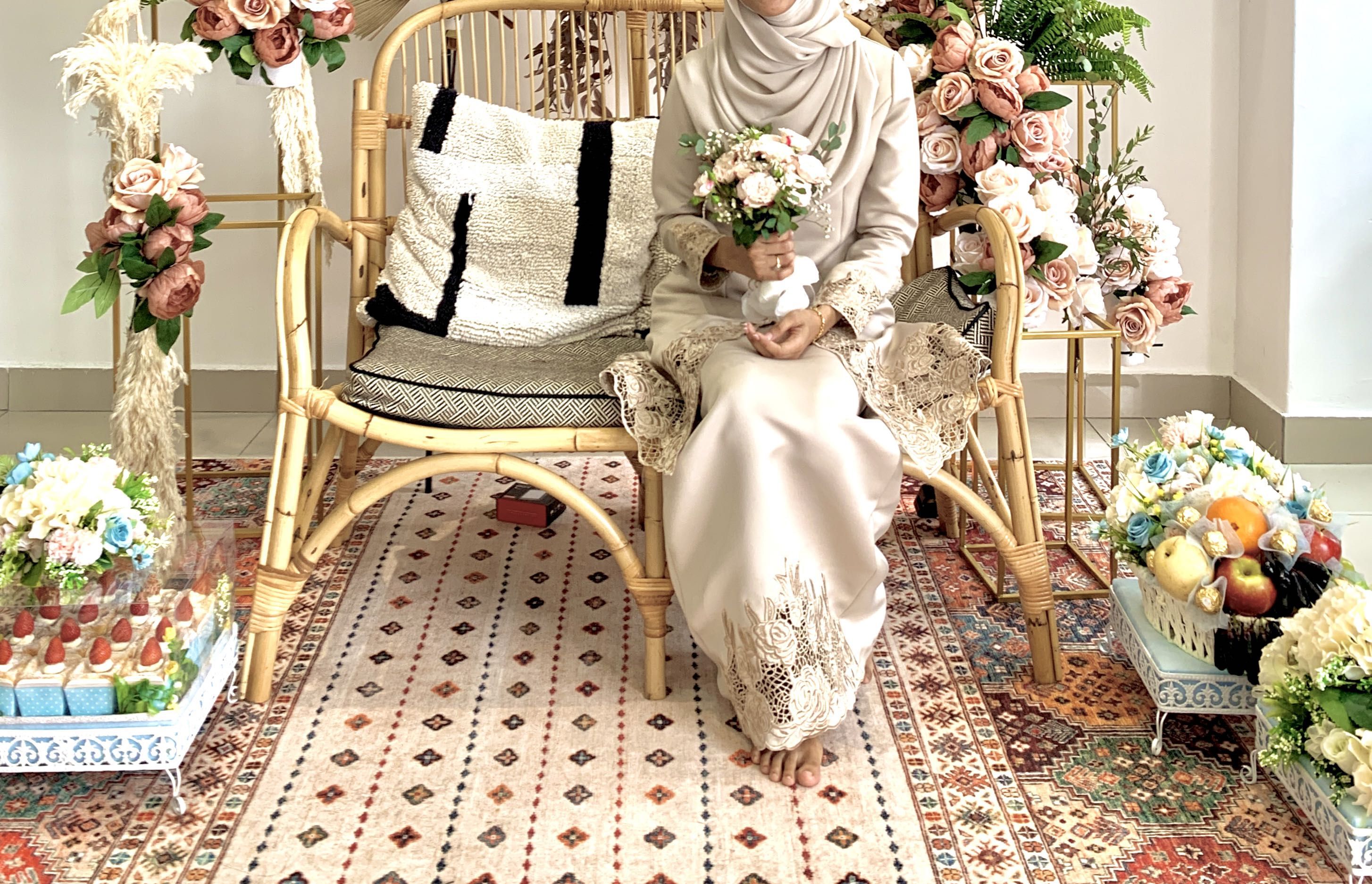 Sewa Hijabistahub Bride Series Sulam Nude Colour Women S Fashion