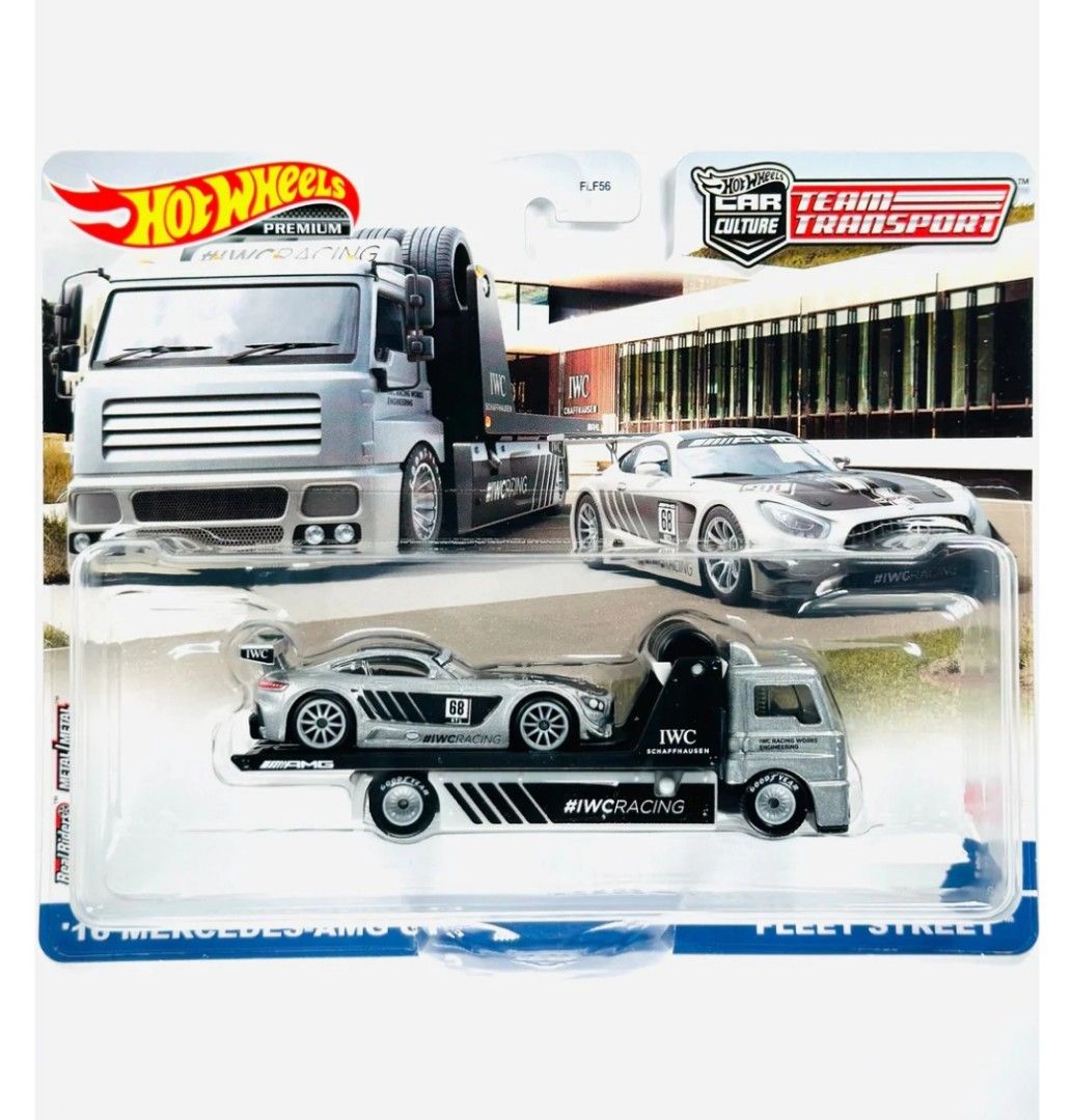Hot Wheels Premium Team Transport Mercedes Amg GT And Fleet Street