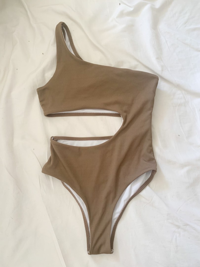 Shein Nude One Piece Swimsuit Women S Fashion Swimwear Bikinis