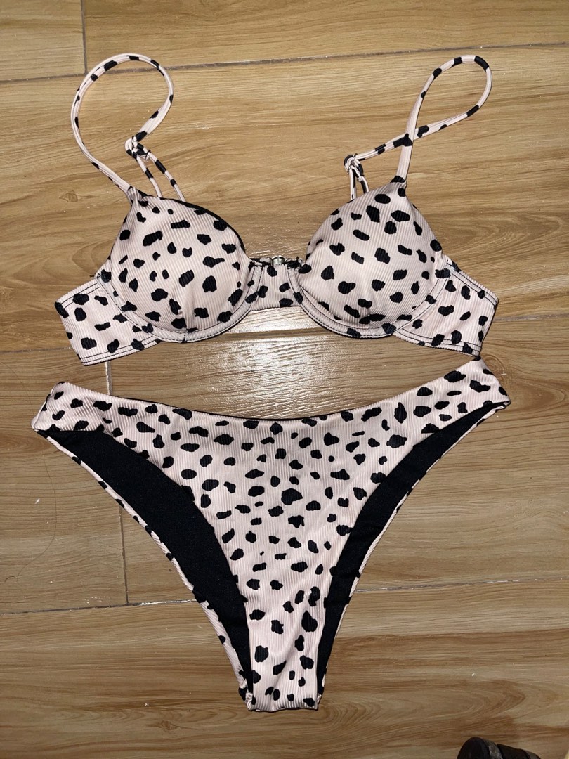 Spotted Bikini Set Women S Fashion Swimwear Bikinis Swimsuits On