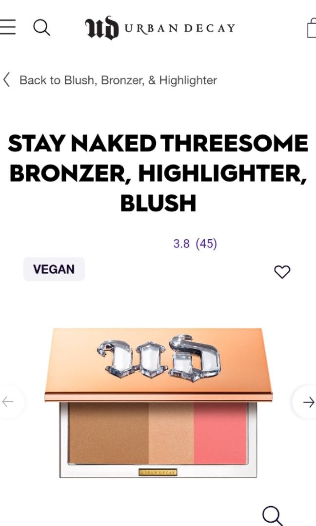 Urban Decay Stay Naked Threesome Beauty Personal Care Face