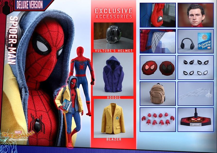 新淨無損齊件有盒 Hot Toys MMS MMS 蜘蛛人返校日蜘蛛人豪華版Homecominh Home coming Spider Man