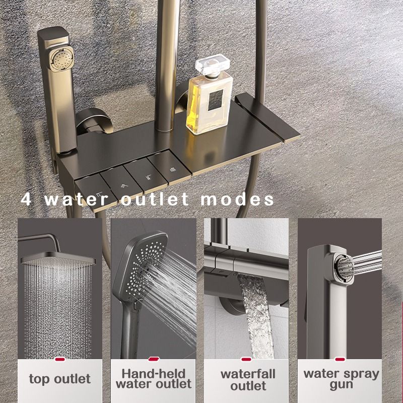 DH Shower Set With Faucet Hot And Cold Shower Head With Hose Bidet Set High Pressure Spray