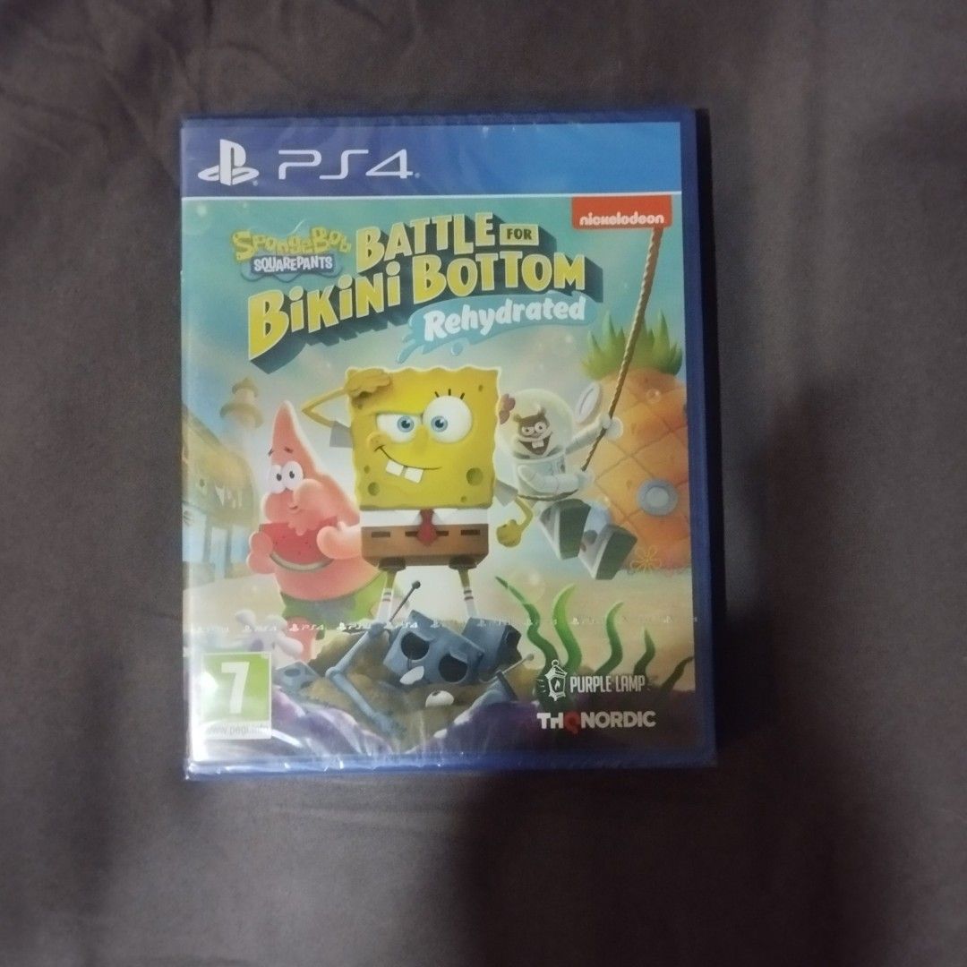 Spongebob Squarepants Battle For Bikini Bottom Rehydrated PS PlayStation Game Video Gaming